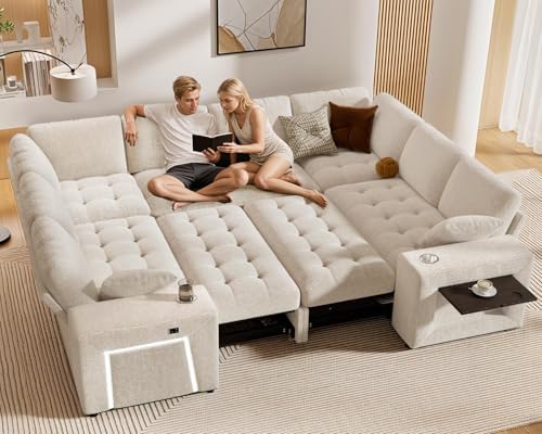 Vipbear 111" Modular Sectional Sleeper Sofa - Image 4