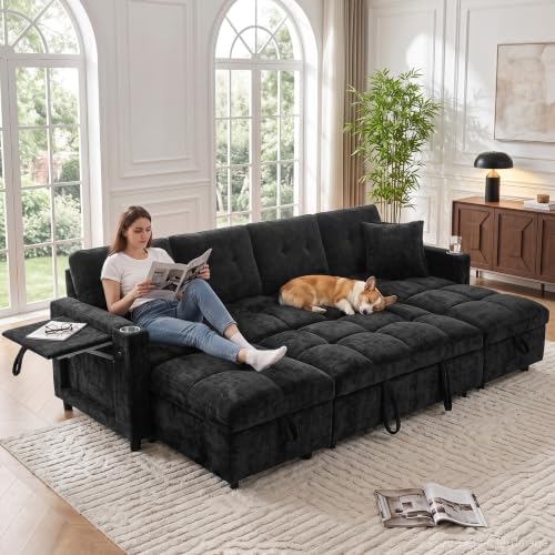 108”Pull Out Sofa Bed, U Shaped Sleeper Sofa - Image 5