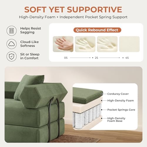 79" Convertible Sofa Bed, Boneless Couch - Image 4