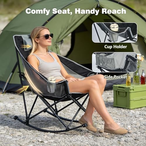 SUNNYFEEL 2 Pack Rocking Camping Chair - Image 4