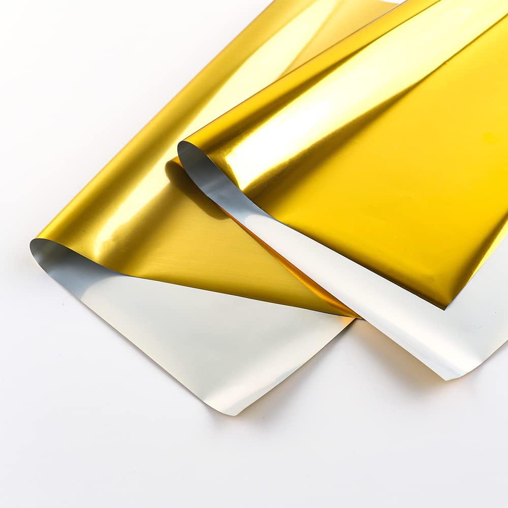 300Pieces Toner Reactive Foil 6 Assorted Color 11.4x7.9inch Embossed Metallic Foil Paper Sheets&Designs Foil Paper for Foil Transfer Kit Foil Quill/Heat Foil Pen Foil by Printer&Laminator