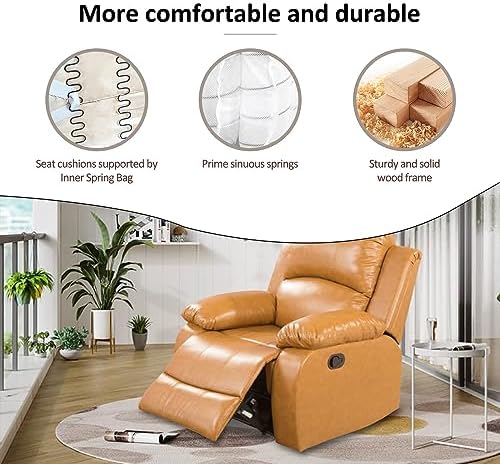 A Ainehome Living Room Furniture Set Bonded Leather Recliner Sofa Set Loveseat - Image 6