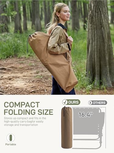 EVER ADVANCED Oversized Rocking Camping Chair, Padded Folding Rocker - Image 5