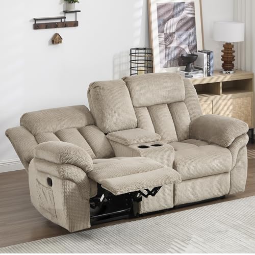 CANMOV Recliner Sofa Set, Manual Recliner Loveseat - Image 5