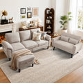 3 Pieces Sofa Set, L Shaped Sectional Couch and Loveseat Set by Portaforta