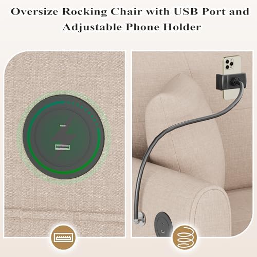 HOMREST Modern Accent Rocking Chair - Image 4