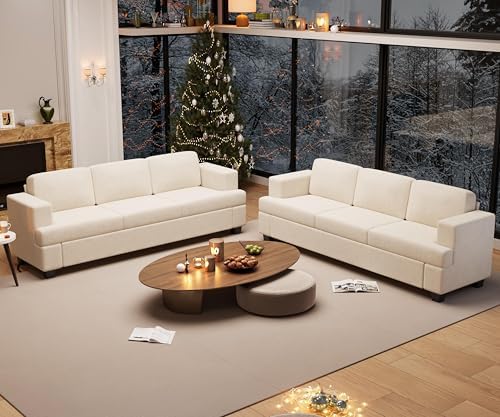 Fiona's magic 6 Seats Couch Set, 2 Piece Set Comfy Sofa, 3 Seater Sofa*2 by Fionasmagic