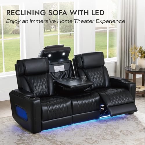 Watson & Whitely Genuine Leather Power Reclining Sofas & Chair Set - Image 2