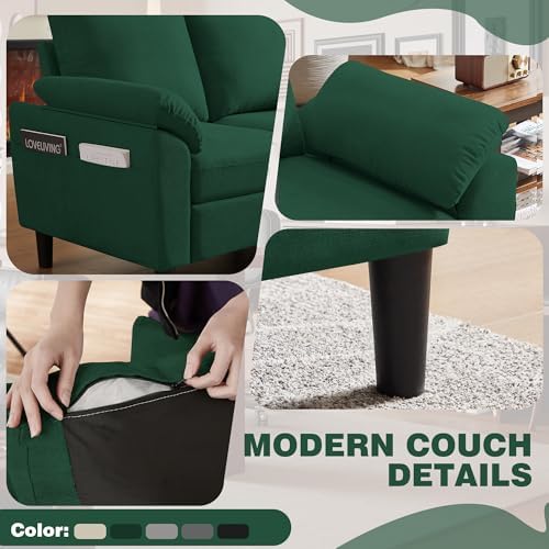 79" Convertible Sectional Sofa Set, Modern Linen Small L Shaped Couch - Image 6