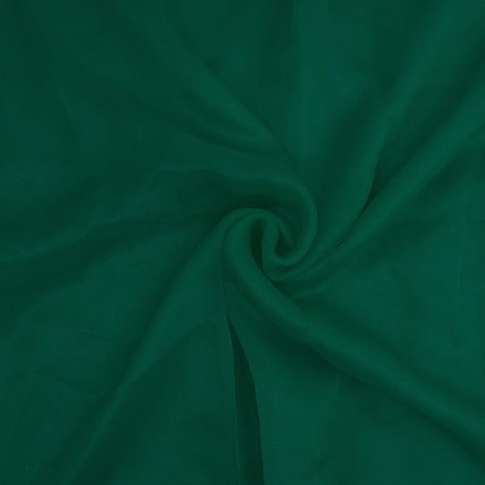Organza Fabric 5 Yard Bridal Solid Sheer Organza Fabric Bolt for Wedding Dress, Fashion, Crafts, Decorations Silky Shiny Organza 44" - (5 Yard, Hunter Green)