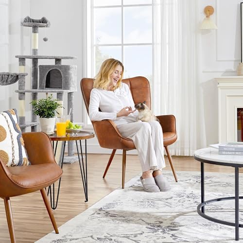Yaheetech Faux Leather Accent Chair - Image 3