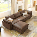 CHITA 127" Leather Super Large Sectional Couches by Unknown