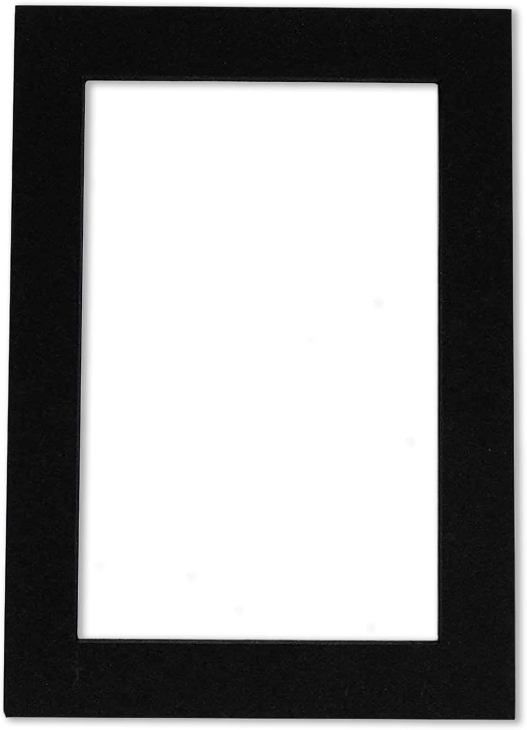 Poster Palooza Pack of 25 Acid Free 8x10 Mats Bevel Cut for 6x8 Photos - Black with Black Core Precut Matboards for Pictures, Photos, Framing - 4-ply Thickness