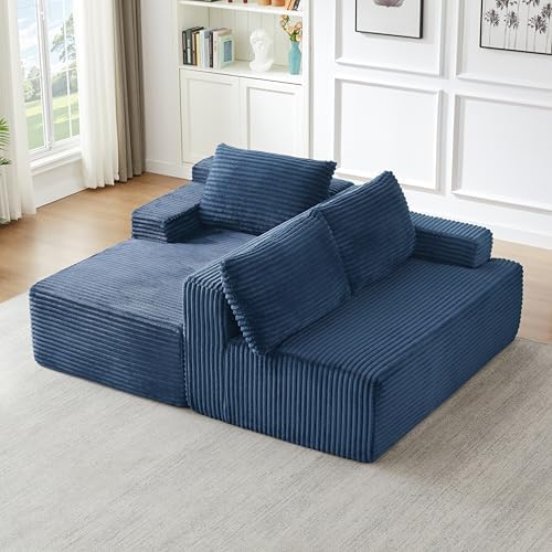 L Shaped Boneless Sectional Cloud Couches W/Chaise and Side Pockets - Image 5