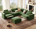 134" Modular Power Reclining Couch 6 Seater L-Shaped by BEDEEP