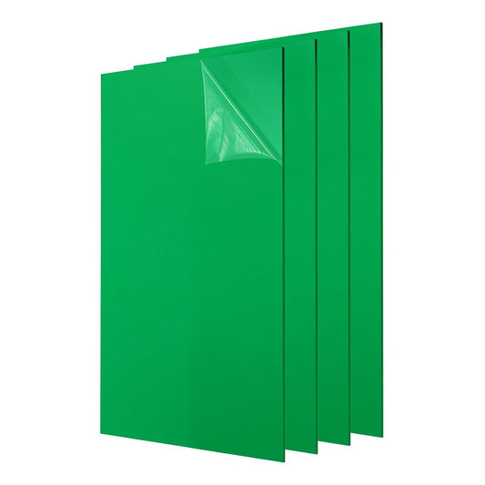 uxcell 4Pcs Acrylic Sheets 12x6 Inch Acrylic Panel 1/8 Inch-3mm Plastic Board for Picture Frames Sign Holders DIY Display Projects Craft, Green