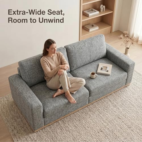 Sunny Heart 86" Modern Loveseat Sofa - Image 5