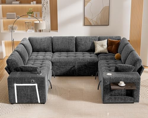 Vipbear 111" Modular Sectional Sleeper Sofa - Image 2