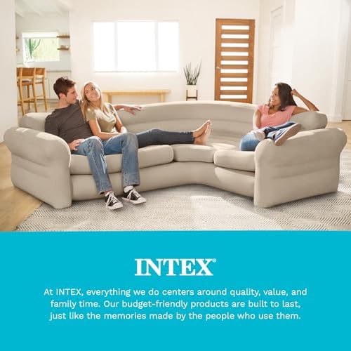 Intex Inflatable Corner Sofa, L-Shaped Couch Family Lounge - Image 7