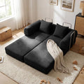 Convertible Compressed Corduroy Folding Cloud Sofa Bed, 5 in 1 Floor Mattress by GORGENIUS