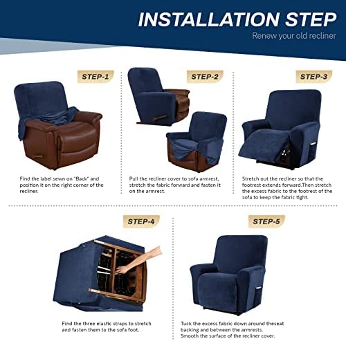 Asnomy Stretch Recliner Chair Covers - Image 7