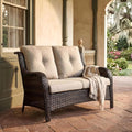 Belord Patio Sofa Luxury PE Wicker Loveseat by Belord