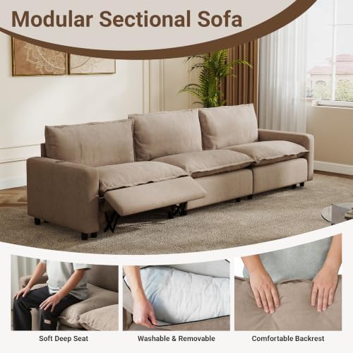 Power Recliner Corner Sofa Seat, Cloud Modular Sofa Seat - Image 6
