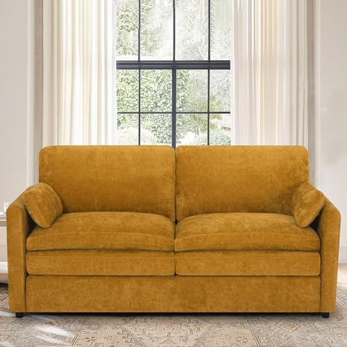 69” Chenille Love seat Sofa w/Arm Pillows - Image 6