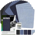 KING MOUNTAIN Iron-on Repair Patch 20 Pcs Pack, Denim Patches by ForABetterHomeLife