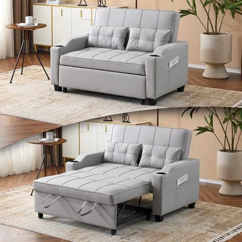 VINGLI Convertible Loveseat Sleeper Sofa Bed, Pullout Couch by VINGLI