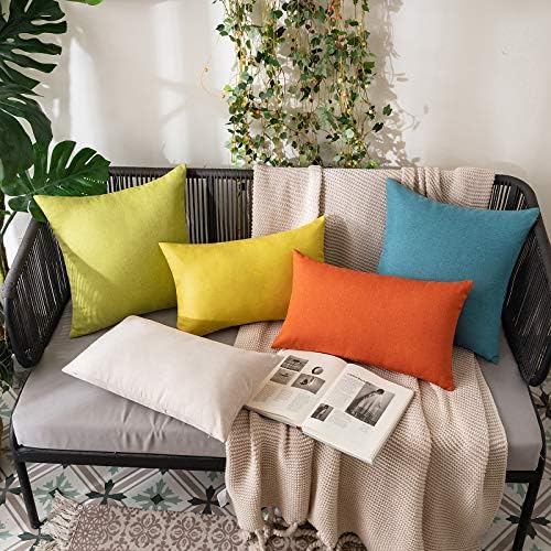 MIULEE Decorative Outdoor Pillow Covers Waterproof 16x16 Green - Image 2