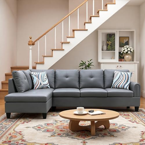 L-Shaped Sectional Sofa, Modern 4-Seat Couch by Outdoorchairs