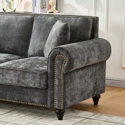 KEIKI 87" Oversized Chenille Sofa - Image 6