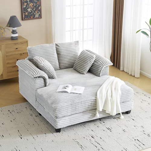 VINGLI 56" Wide Oversized Chaise Lounge Chair by VINGLI