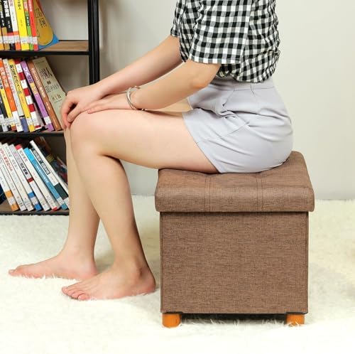 B FSOBEIIALEO 15" Square Storage Ottoman - Image 5