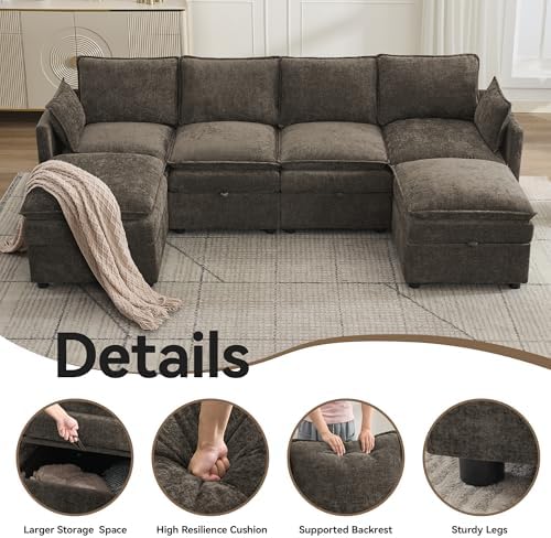 105" Sectional Modular Couch - Image 3