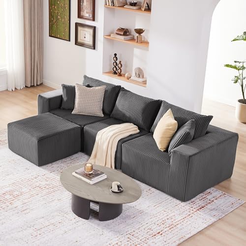 Weture 107.4" Modular Bnoeless Couch, Convertible Sectional Couch - Image 6