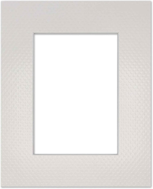 8x10 Mat Bevel Cut for 5.5x8.5 Photos - Acid Free Golf Ball Texture Precut Matboard - For Pictures, Photos, Framing - 4-ply Thickness
