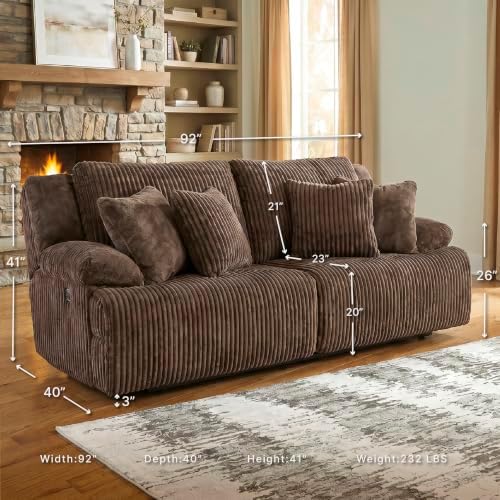 Signature Design by Ashley Reclining Sectional Loveseat Sofa Couch - Image 3