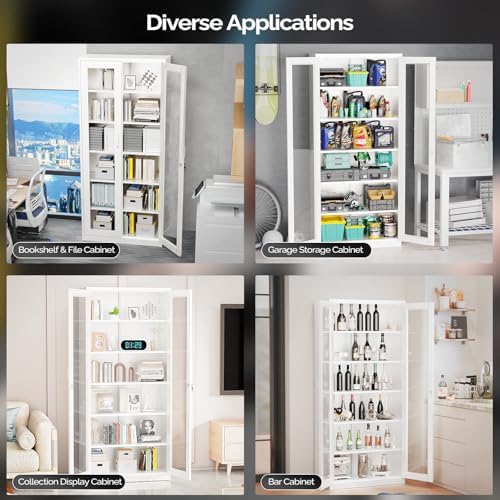 VINGLI Lockable Display Cabinet - Image 7