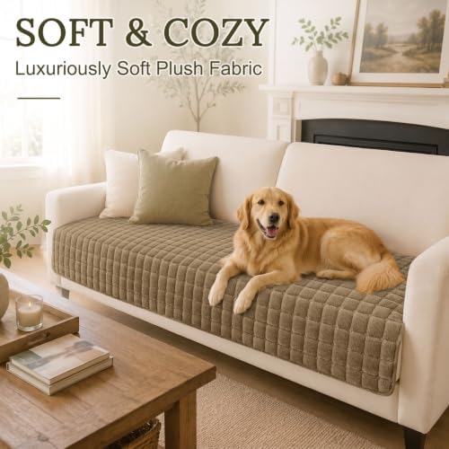 Smiry Velvet Couch Cover for Dogs, Non Slip Soft Sofa Protector for Pets - Image 2
