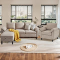 Sectional Sofa Set, 2 Pieces 3 Seat L Shape Couch by soscana