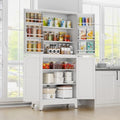 White Kitchen Pantry Storage Cabinet by RISTERN
