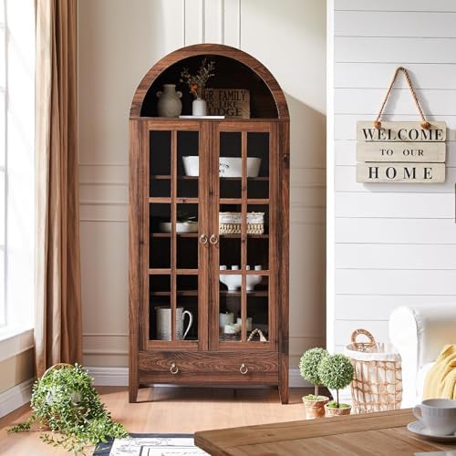 RowyPoey 71" Tall Arched Cabinet Bookshelf by RowyPoey