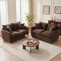 Loveseat Sofa Couch 2 Piece Set, Small Compact 50" Love Seat 27" Deep Cloud by MUDANT