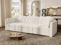 Oversized Modular Sectional Sofa 3-Seat Cloud Couches White by Kalafini