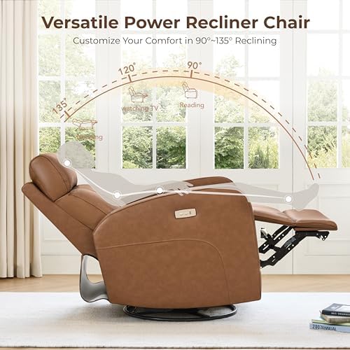 CHITA Genuine Leather Power Recliner Chair - Image 4