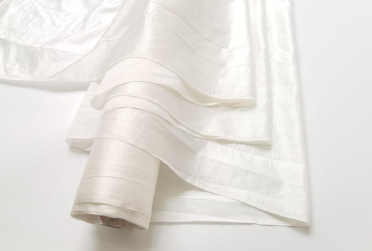 100cm*140cm White Natural Silk Satin Fabric 12 Momme Soft Silk Cotton Fabric Lining Material for Sewing