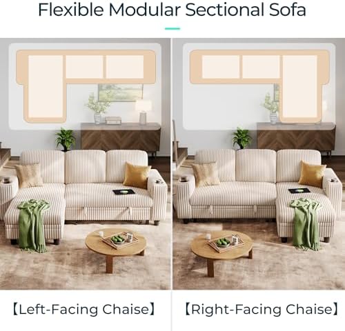 LINSY HOME Sectional Sleeper Couch - Image 6