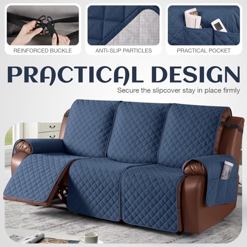 KinCam Waterproof Recliner Sofa Covers Washable, 3 Seater - Image 4